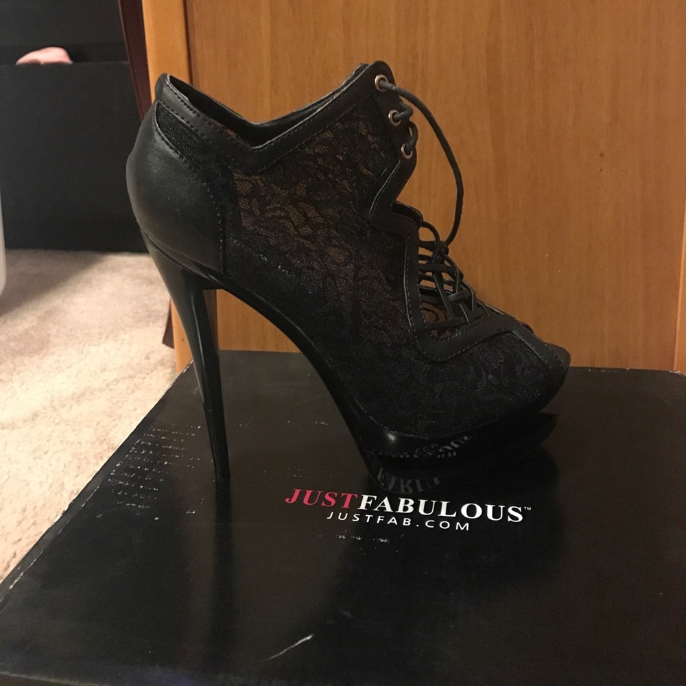 Ankle lace booties