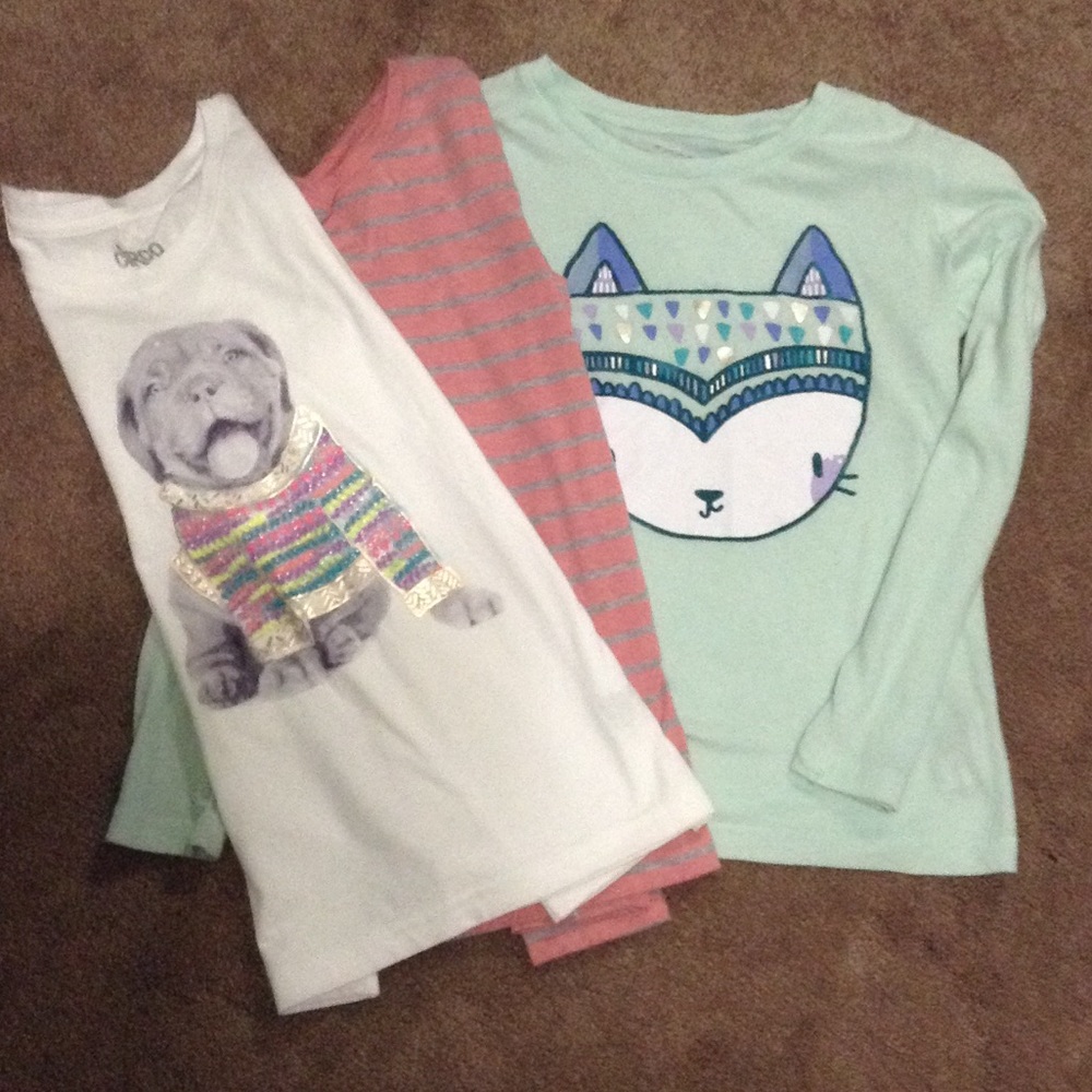 Girls long sleeved tops