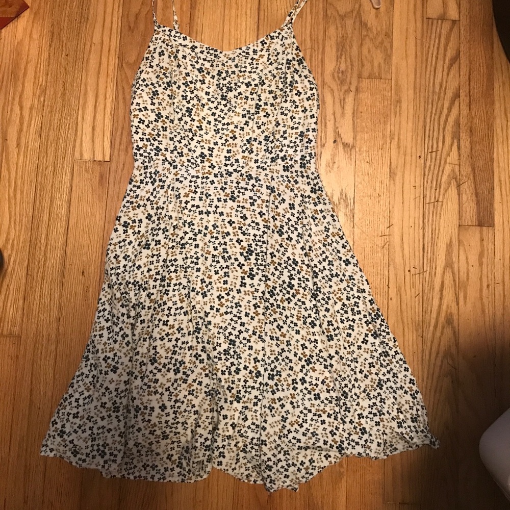 Floral printed Cream dress