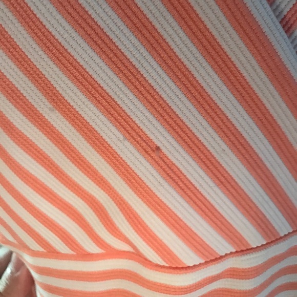 Coral and white striped dress - Picture 2 of 4