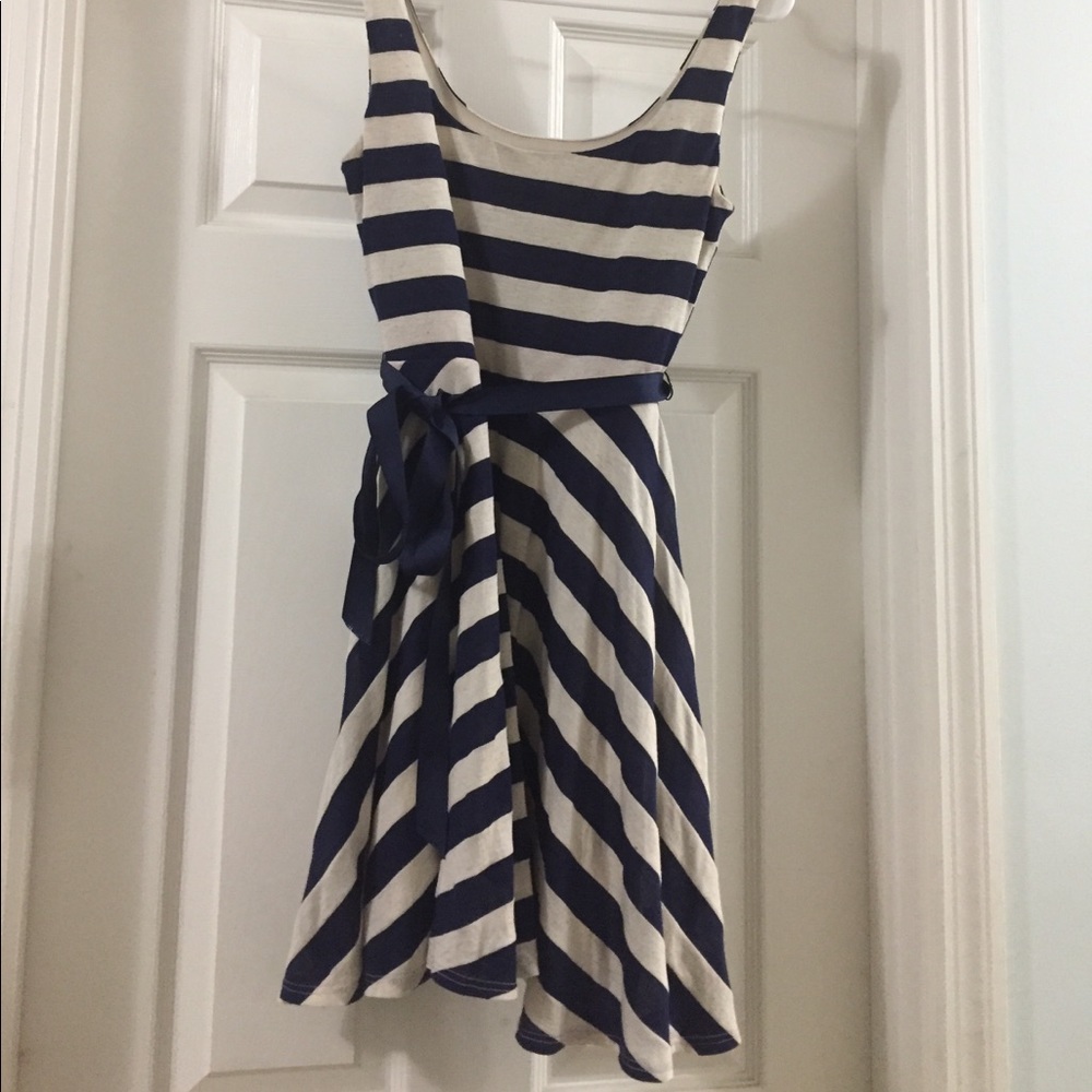 Navy striped dress