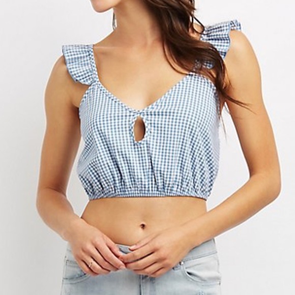 Charlotte Russe Tops - Charlotte Russe Gingham Ruffle Top Charlotte Russe Tops - Charlotte Russe Gingham Ruffle Top