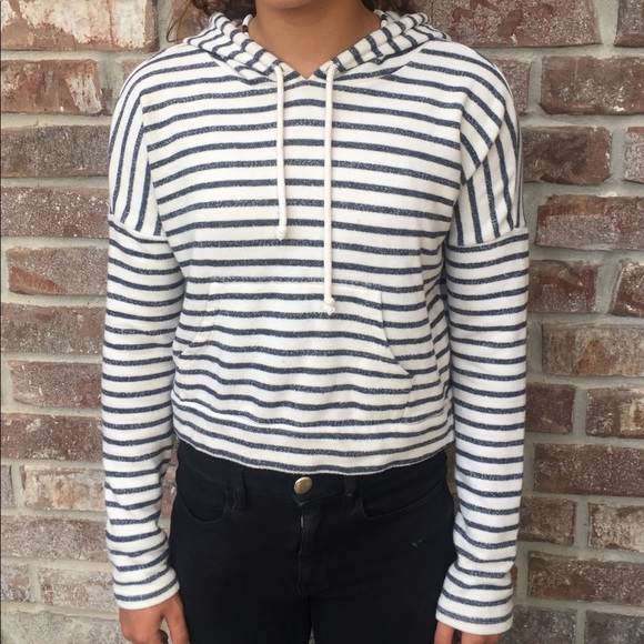 White and Blue Striped Sweater - Picture 1 of 2