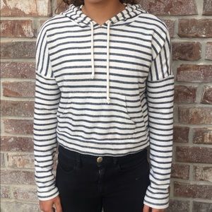 White and Blue Striped Sweater