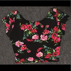 Forever 21 Floral Print Crop Top