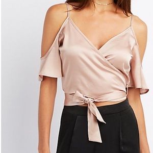 Charlotte Russe Tops - Charlotte Russe Cold Shoulder Crop Top Charlotte Russe Tops - Charlotte Russe Cold Shoulder Crop Top