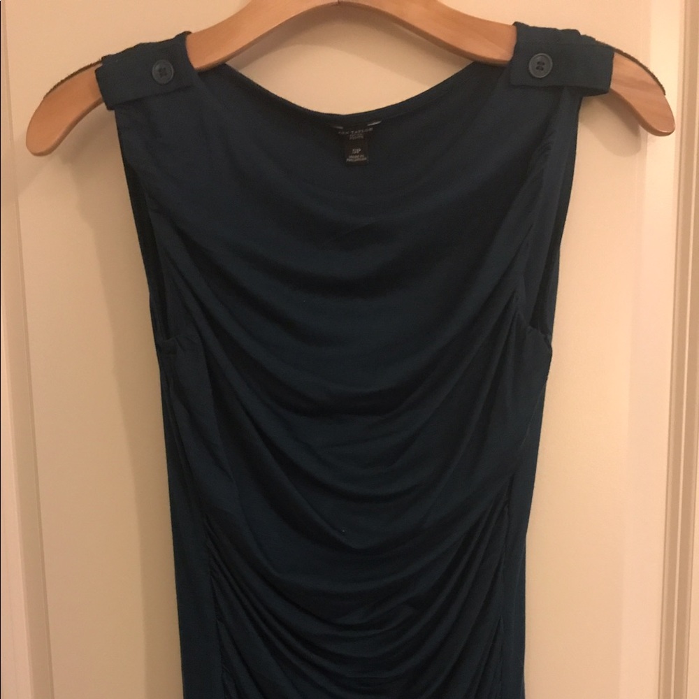 Ann Taylor top - rushed side.  Deep teal color.