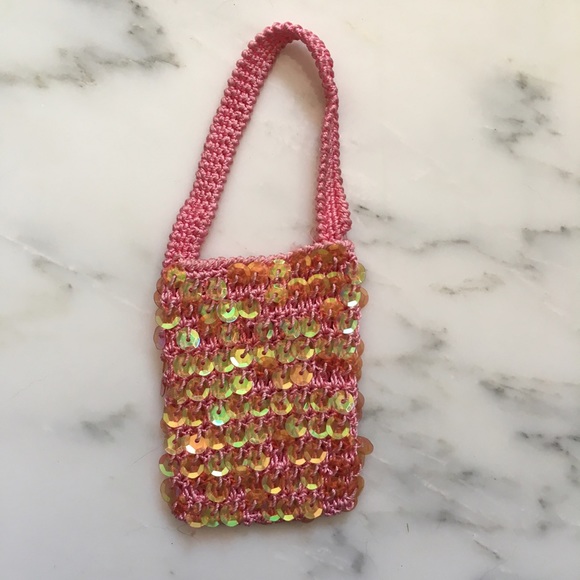 HP • pink sequin phone/card minipurse - Picture 2 of 4