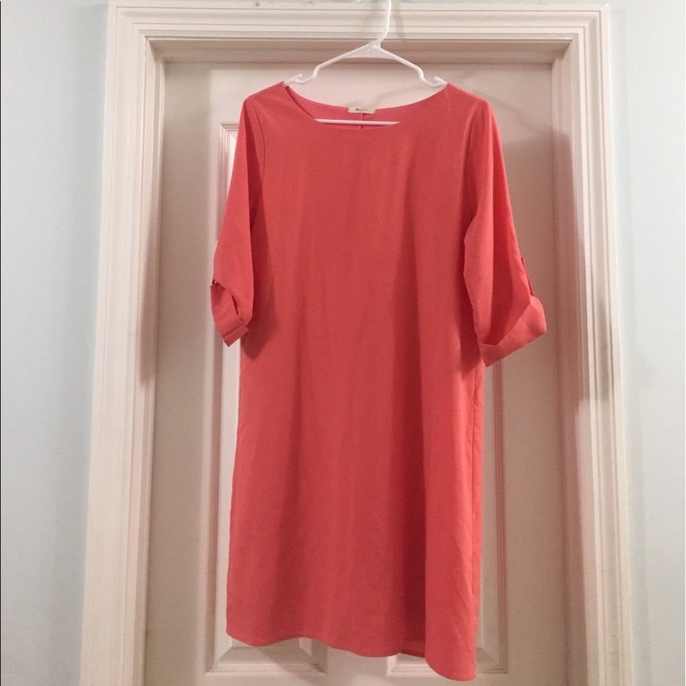 Coral boutique shift dress