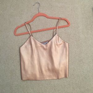 Gold crop top