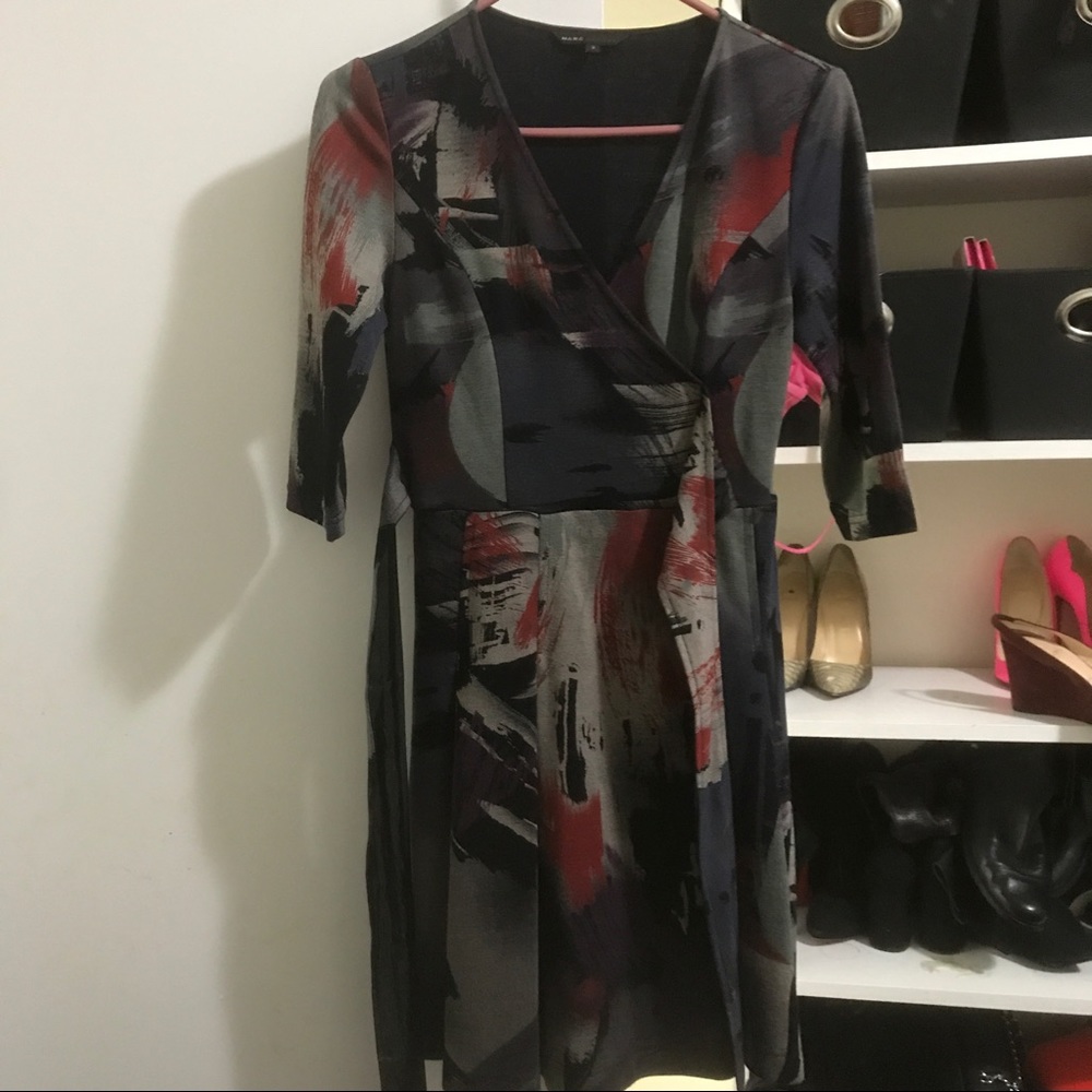MARC JACOBS - long sleeve patterned wrap dress