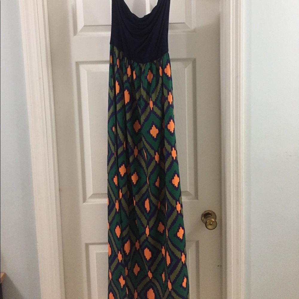 Strapless maxi dress