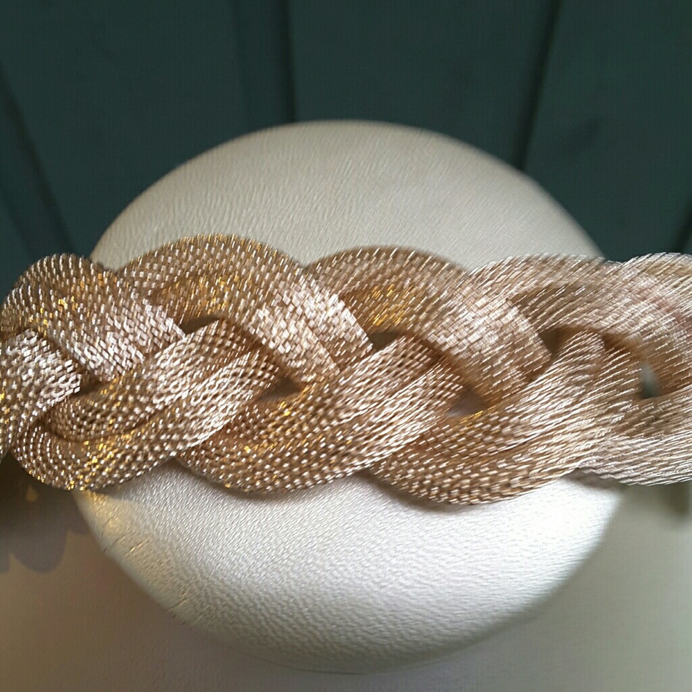 Yellow Fancy Braided Mesh Bracelet BN