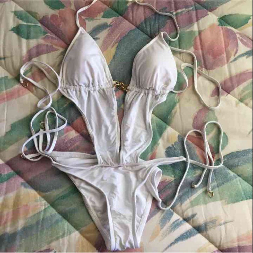 White Bebe monokini