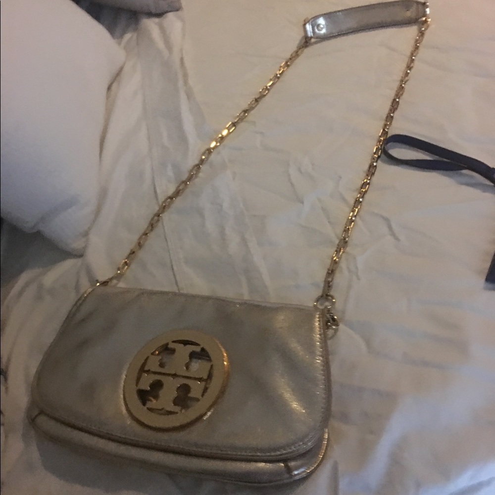 Gold Tory Burch Clutch