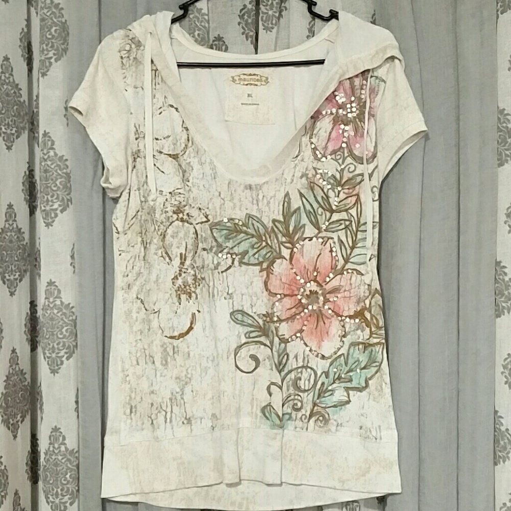 Sz XL cute hooded top