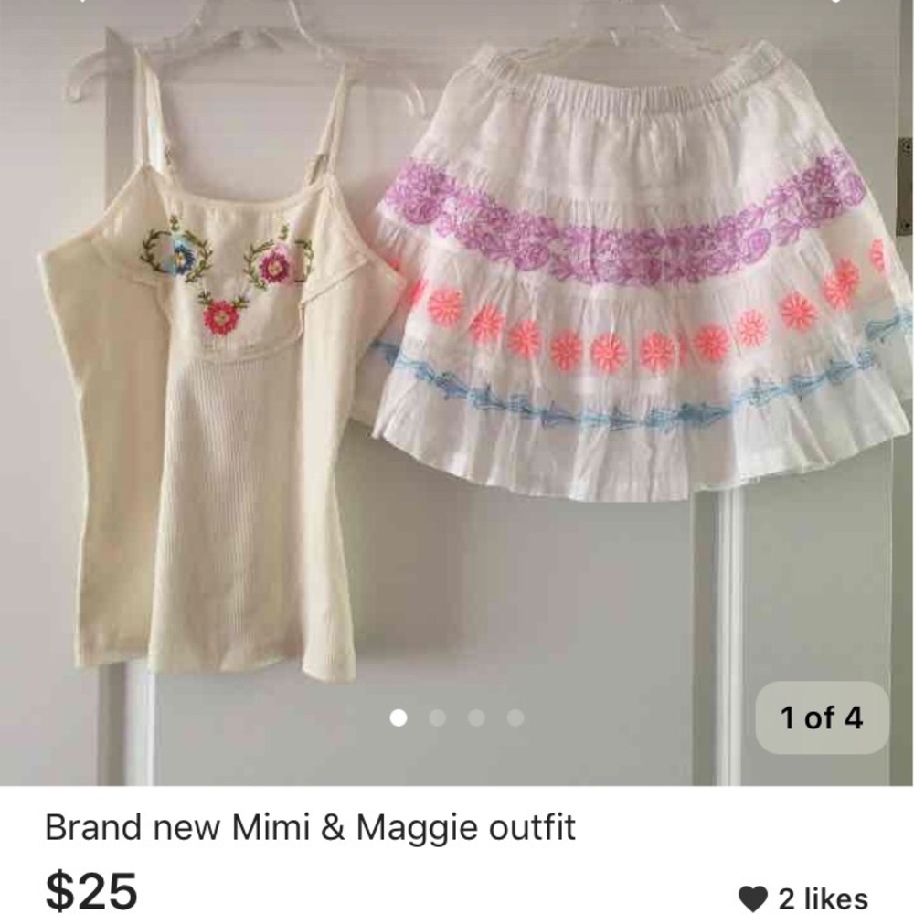 Brand new Mimi & Maggie skirt and top size M(10)