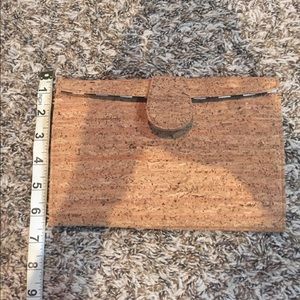 J Crew Factory cork clutch NWT