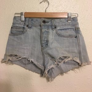 Free People Denim Shorts Size 24