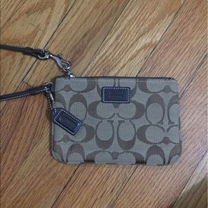 Brown Coach Wristlet
