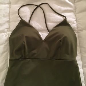 Dark green cocktail dress