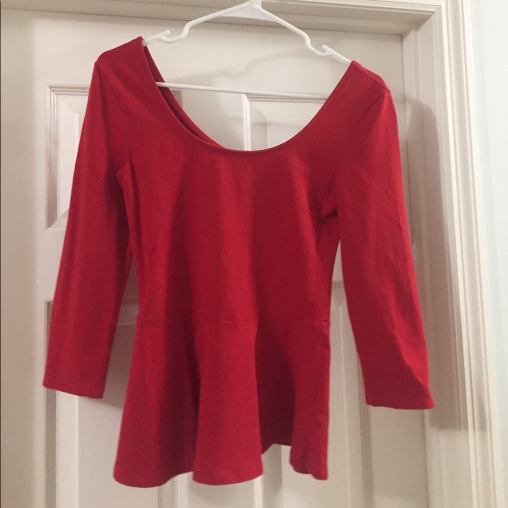 Red Express peplum top