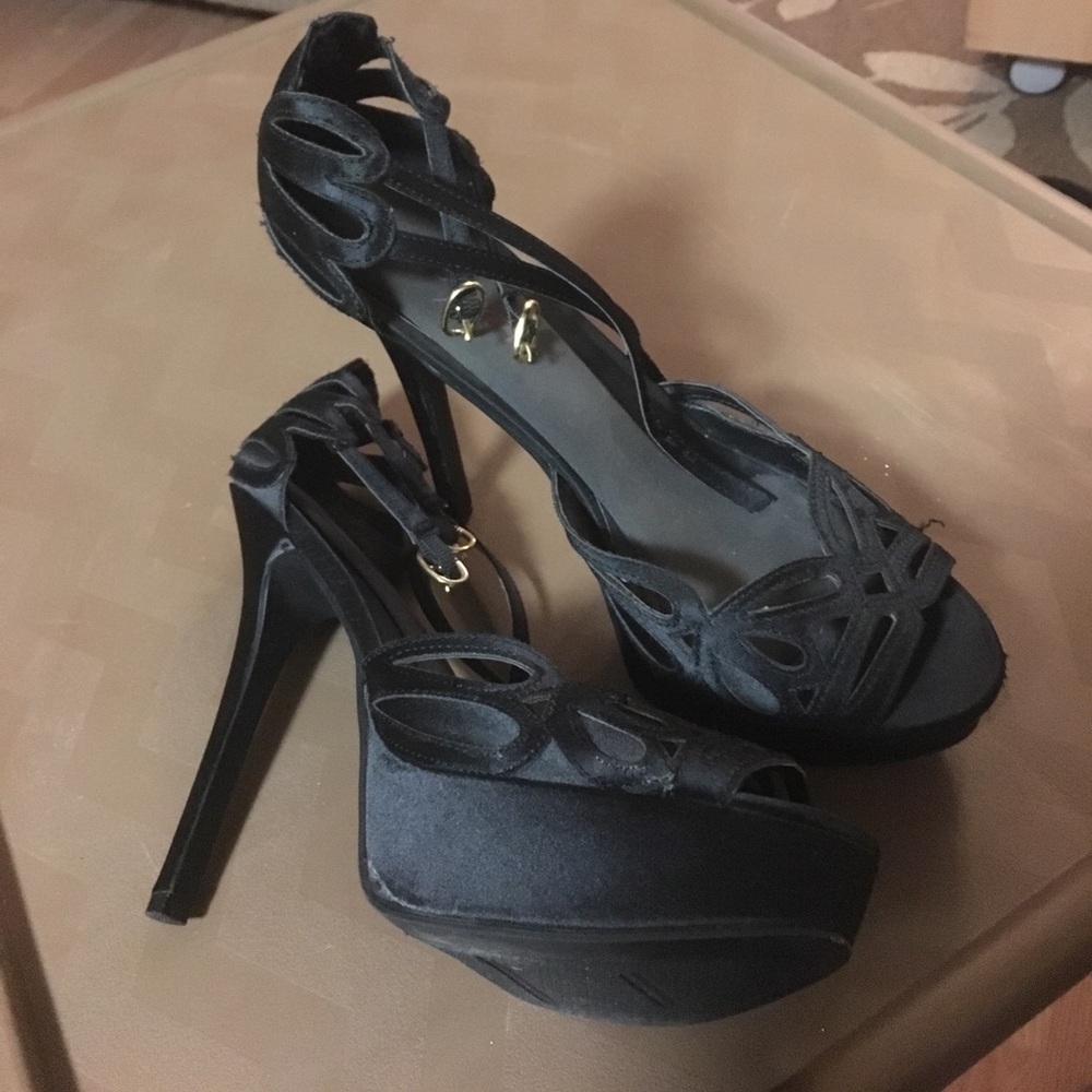 Zigi soho black satin heels Shirley