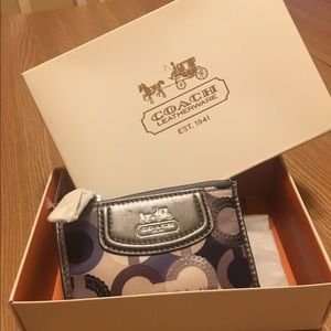 NWT RARE Satin Sequins Multi Coin Purse/Keychain