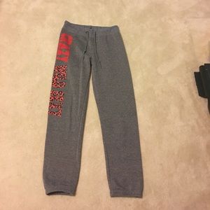 Crazy, Wild, sexy, red Gray Joggers
