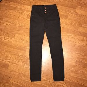 Dark grey high waisted jeans