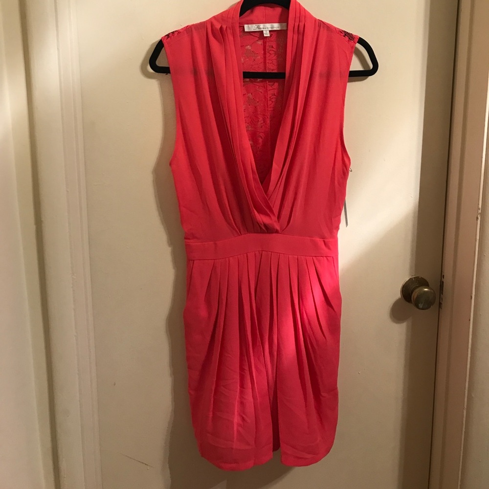 [Lovers + Friends] Hot Pink Lace Dress