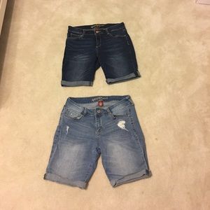 Blue jean shorts