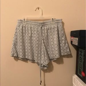 turquoise shorts