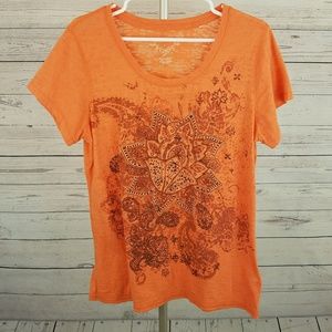 Women's Sonoma Floral Design T-shirt Size Large