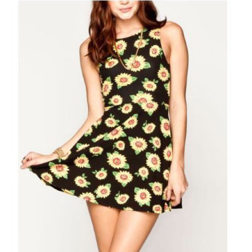 Open Back Sunflower Dress