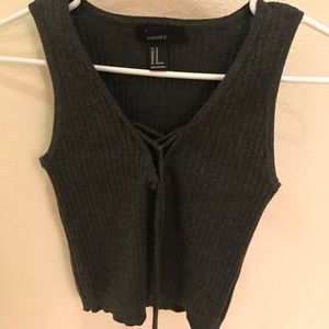 Forever 21 lace up crop