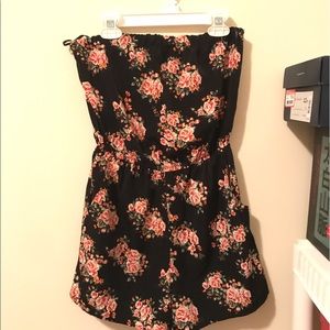 floral romper strapless