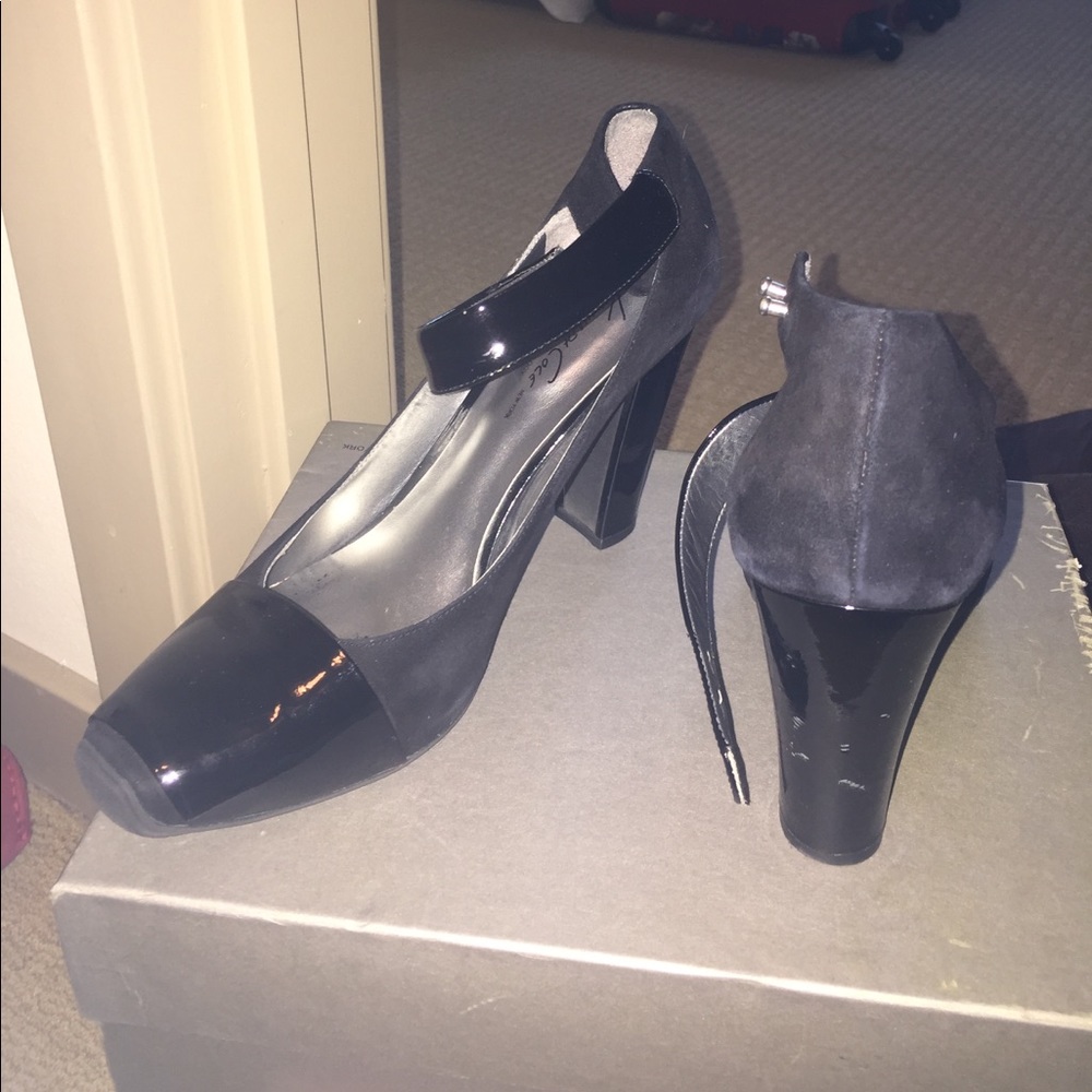 Kenneth Cole suede and leather heels