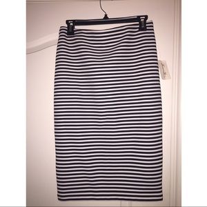 Black and White Pencil Stripped Skirt