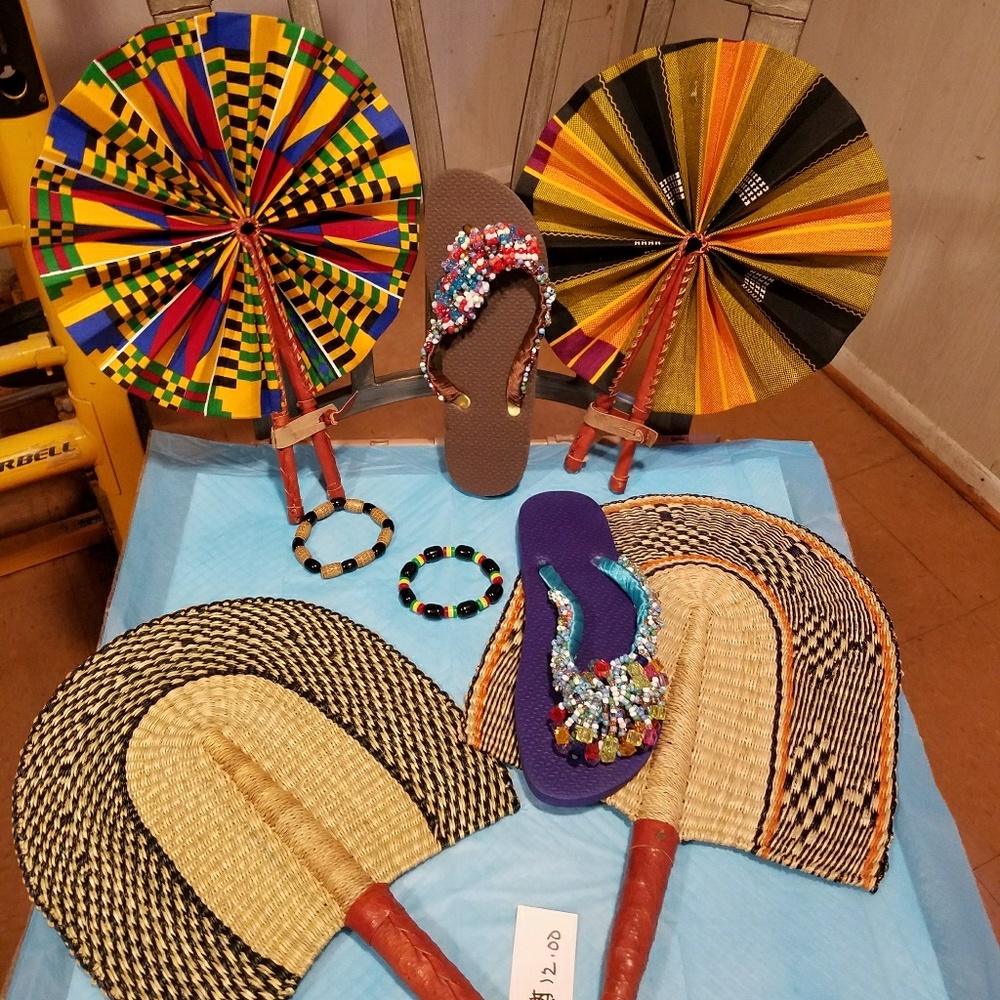 Fan made fans and sandals