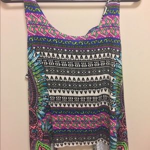 Patterned multicolor tank top