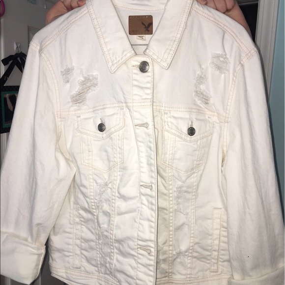 distressed denim jacket (NWOT) - Picture 1 of 6