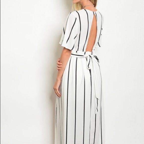 Beautiful Striped open Back Maxi Romper S M L - Picture 6 of 6
