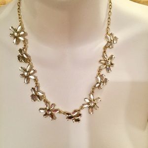 J Crew crystal flower necklace