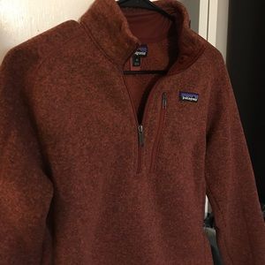 Heather Red Patagonia half zip