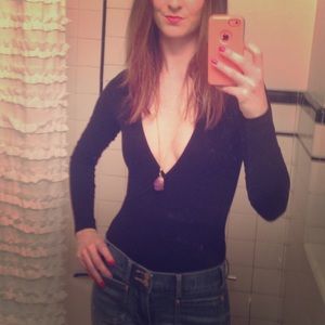 American Apparel Plunge Bodysuit