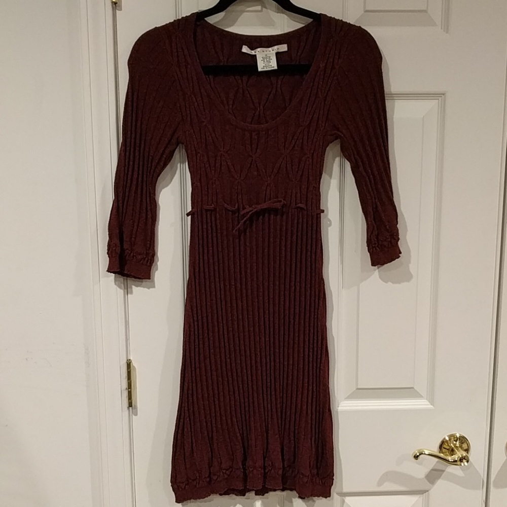 Max Studio Burgundy Sweater Dress