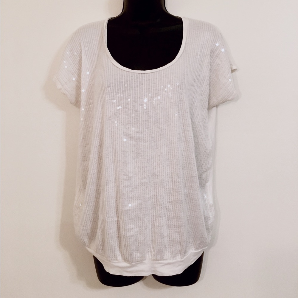 Sold Express Sequin Cream Top~ Fashionable