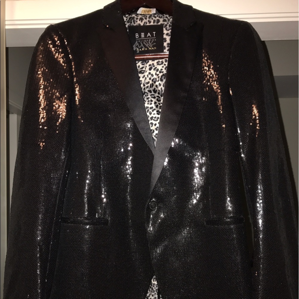 Zara Men's Sequin Blazer Beat Collection