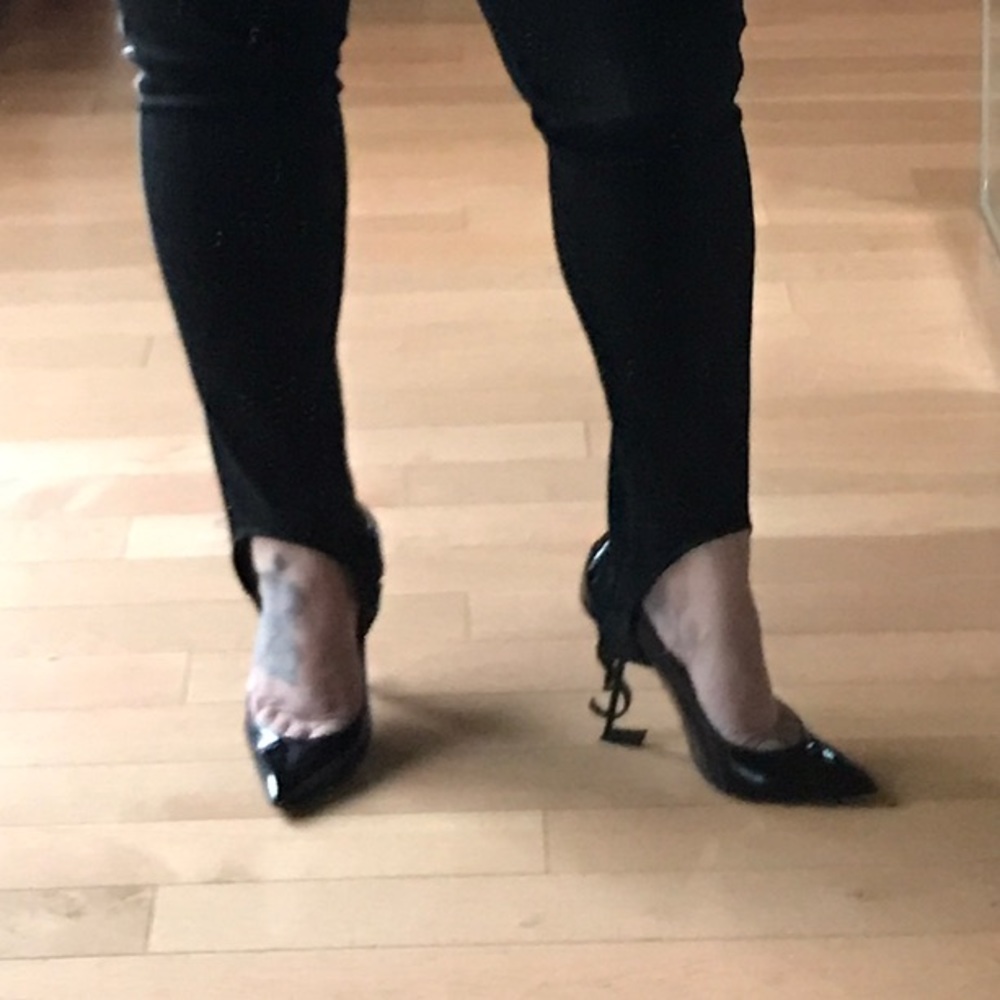 Saint Laurent Opium logo heels YSL logo heels